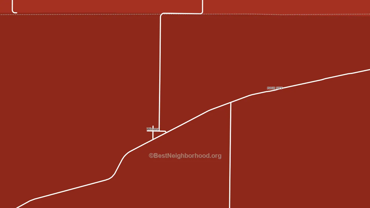 Winona, KS block-group political-lean map