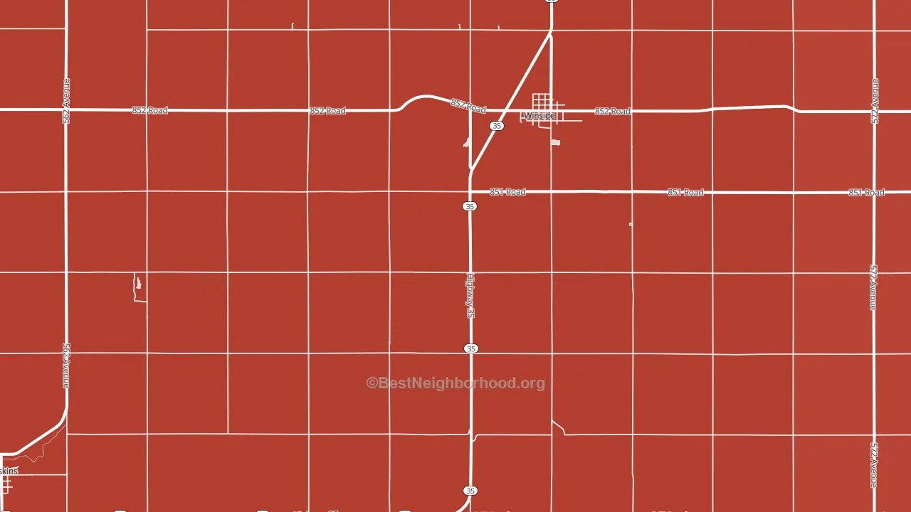 Winside, NE block-group political-lean map