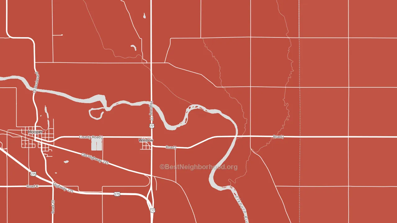 Winslow, NE block-group political-lean map