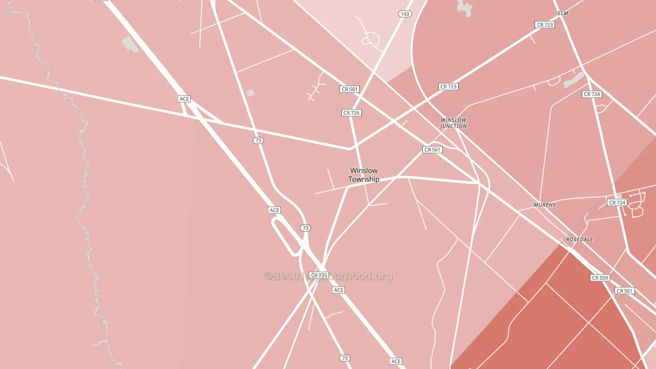 Winslow, NJ block-group political-lean map