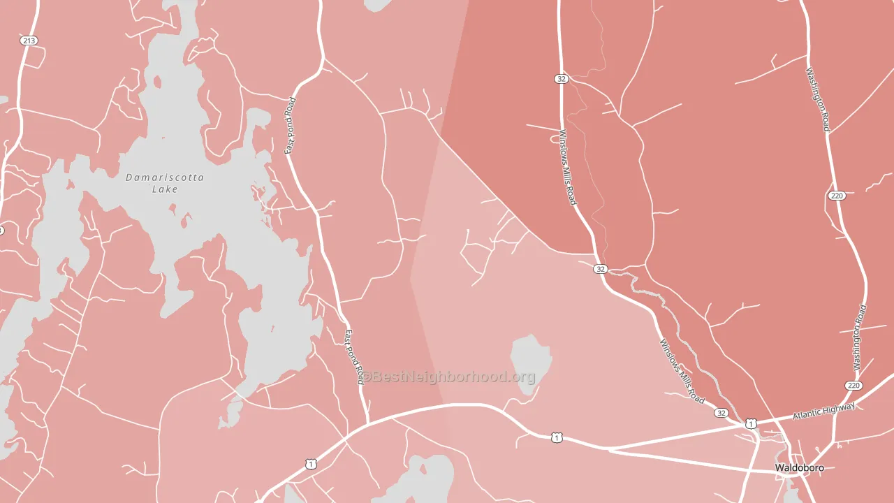 Winslows Mills, ME block-group political-lean map
