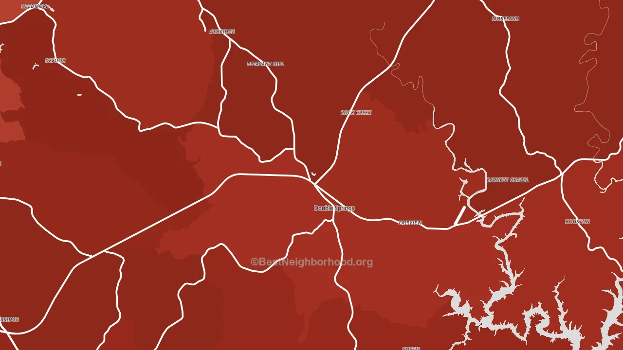 Winston County, AL block-group political-lean map