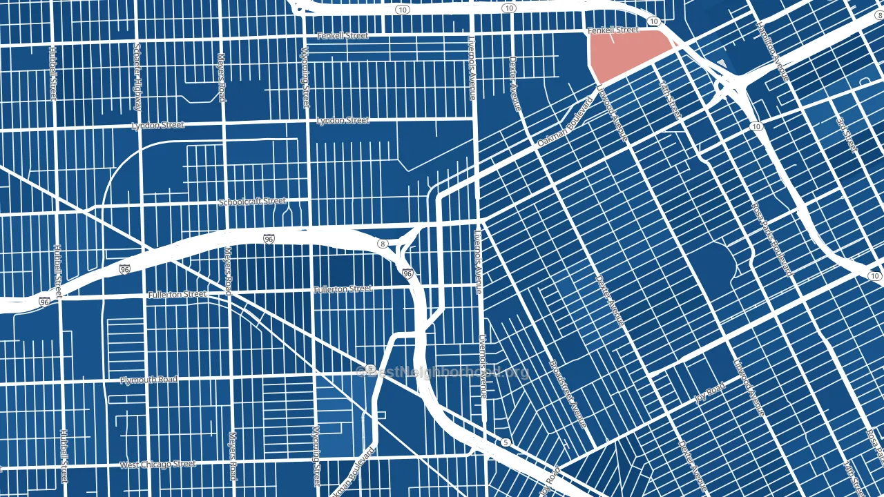 Winter Halter, Detroit, MI block-group political-lean map