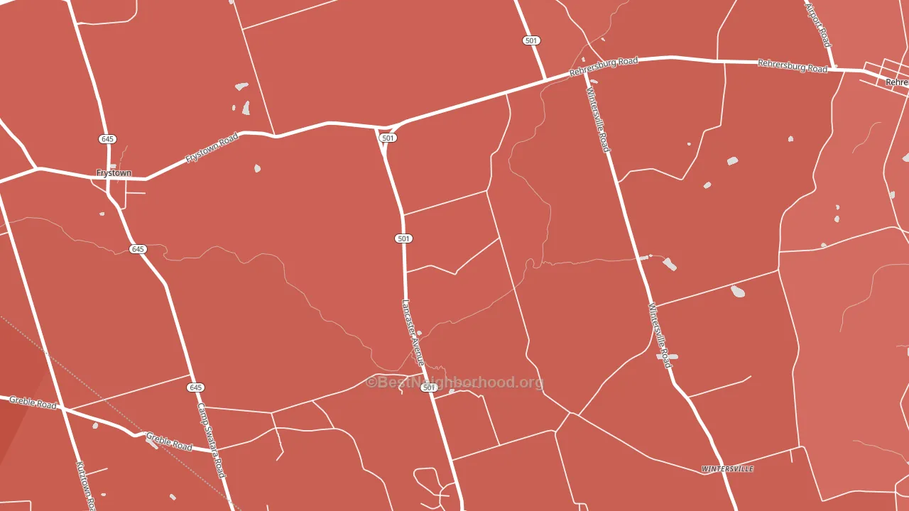 Wintersville, PA block-group political-lean map