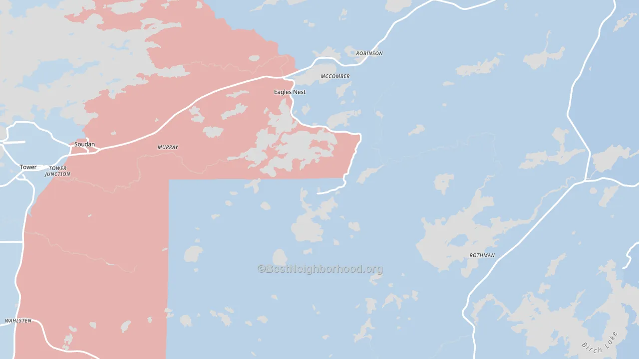 Winton, MN block-group political-lean map