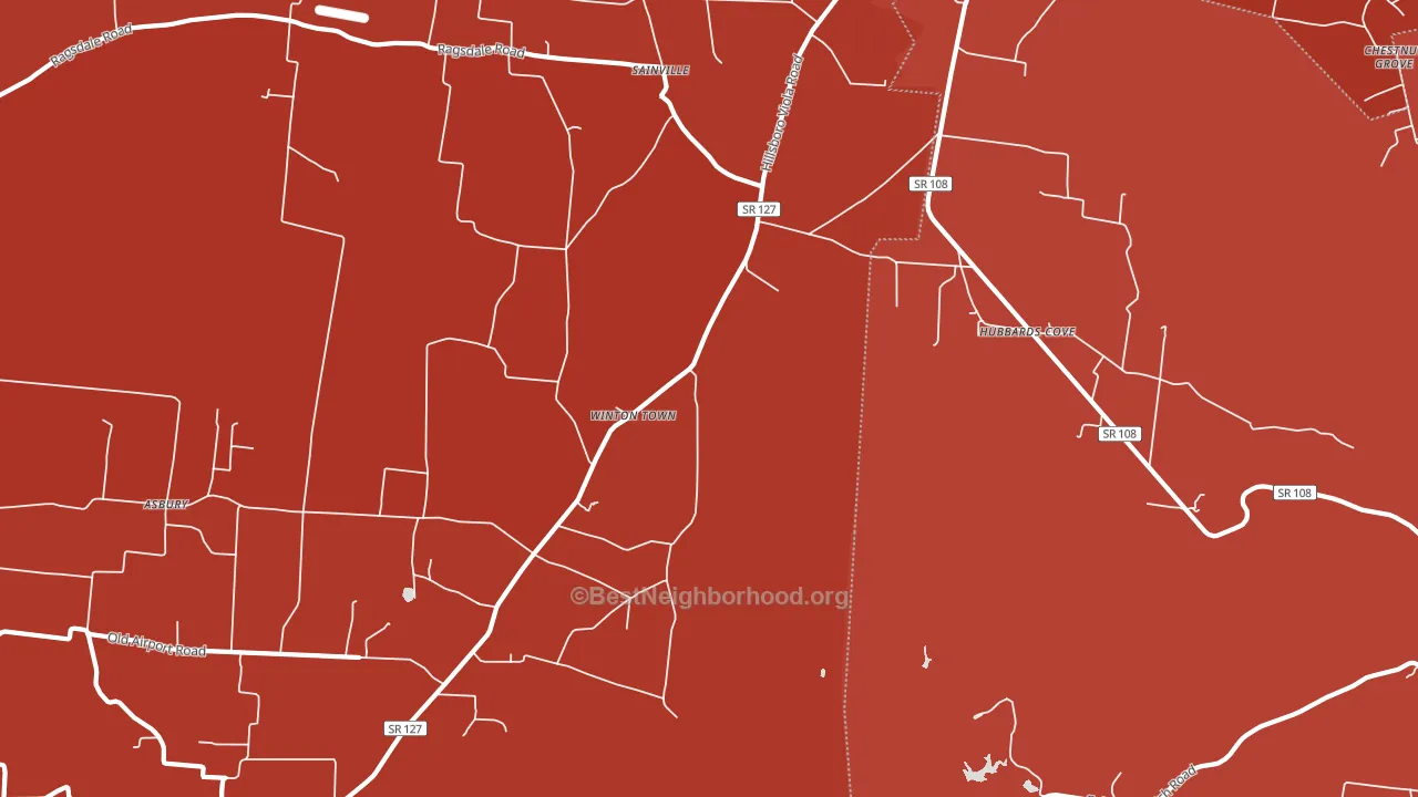 Winton Town, TN block-group political-lean map