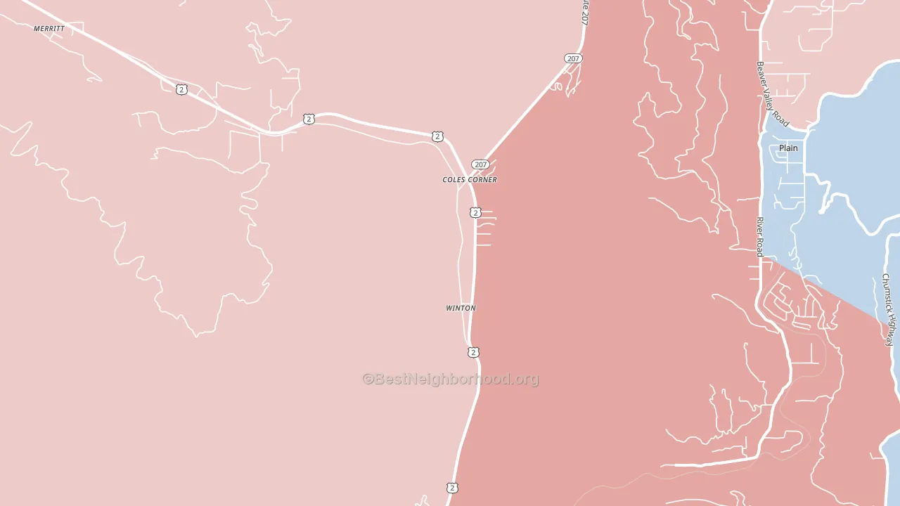 Winton, WA block-group political-lean map