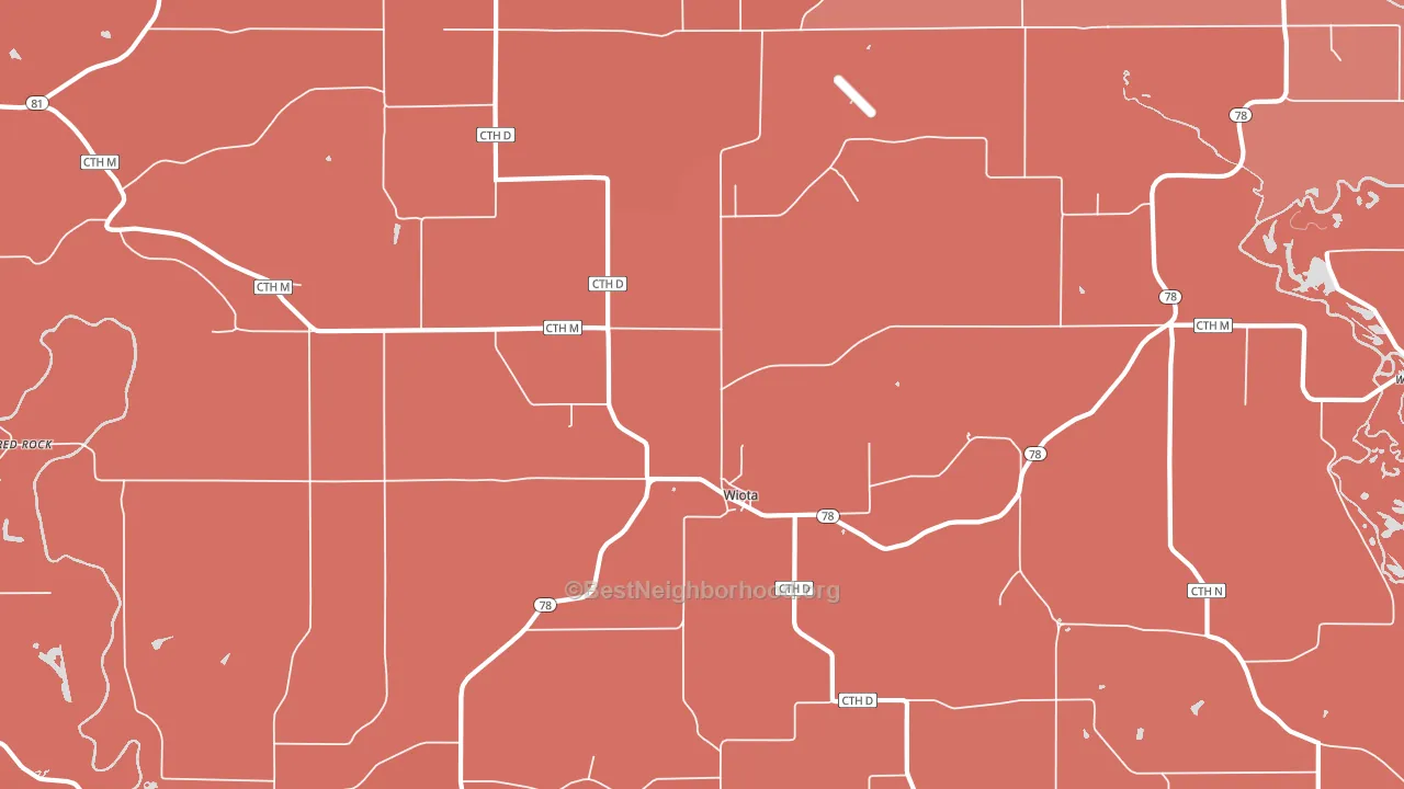 Wiota, WI block-group political-lean map