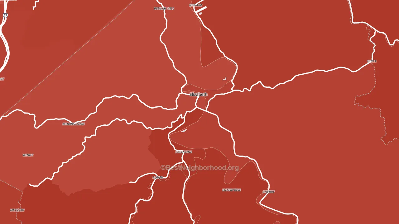 Wirt County, WV block-group political-lean map