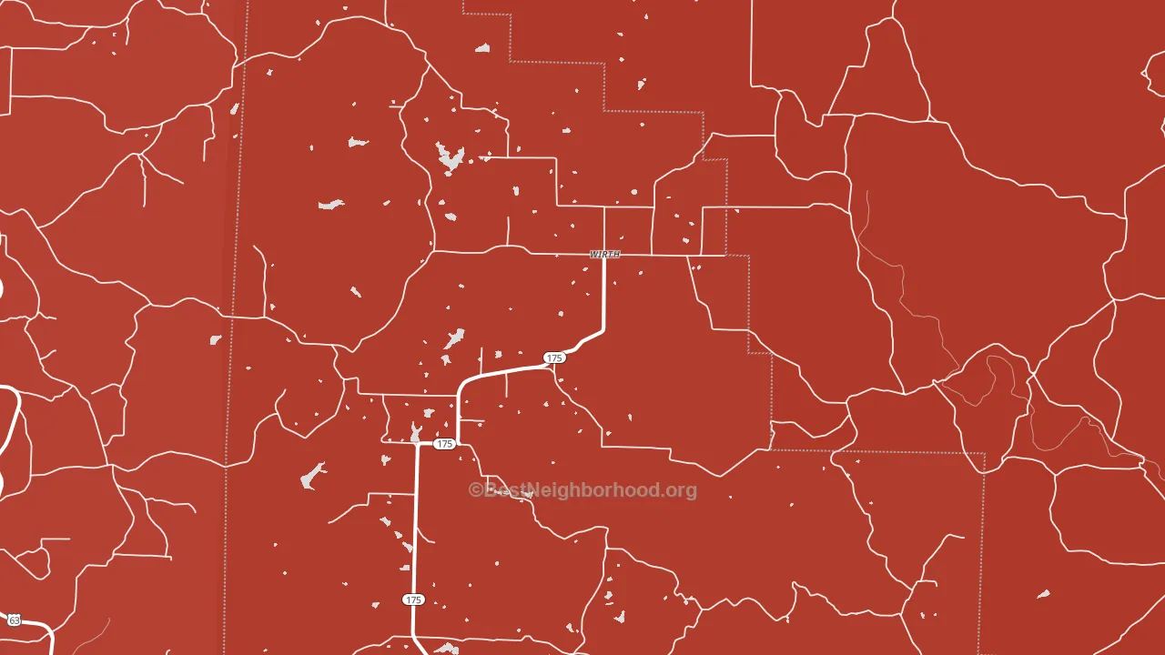 Wirth, AR block-group political-lean map
