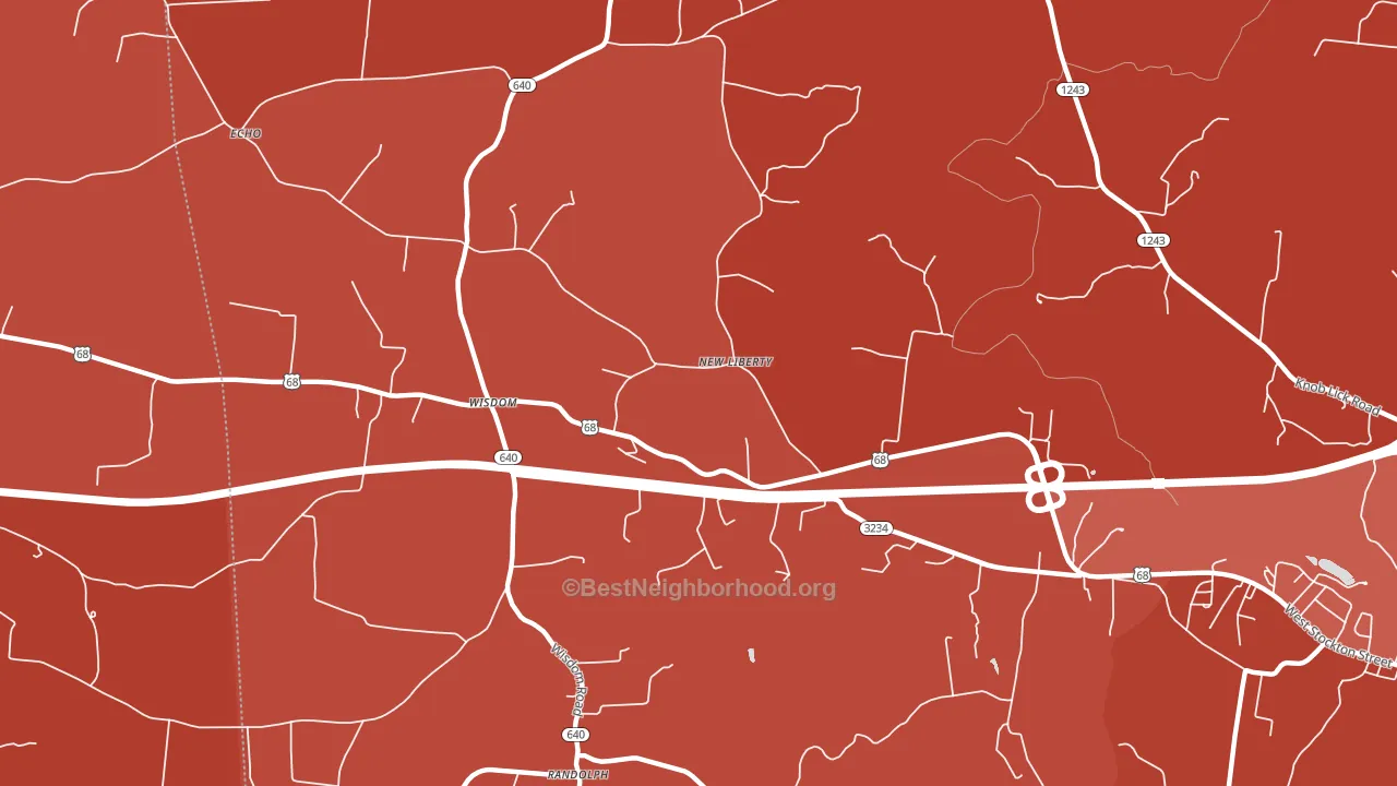 Wisdom, KY block-group political-lean map