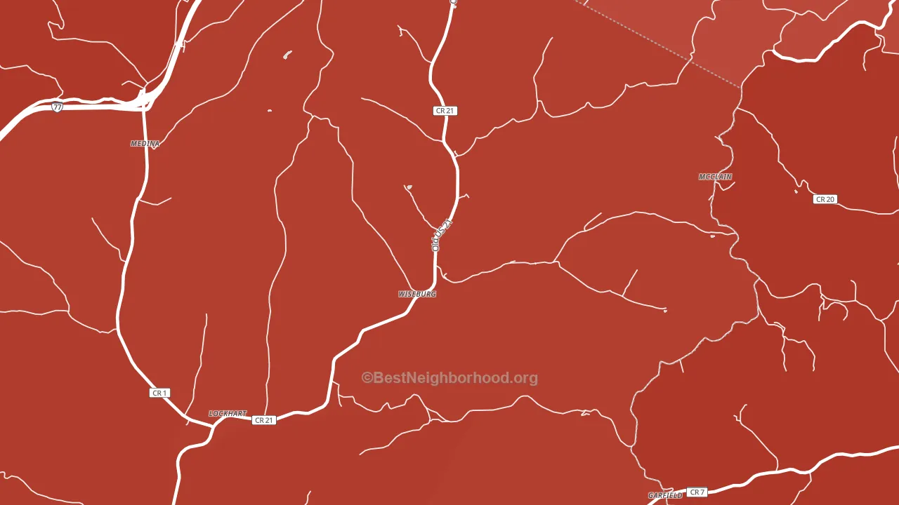 Wiseburg, WV block-group political-lean map