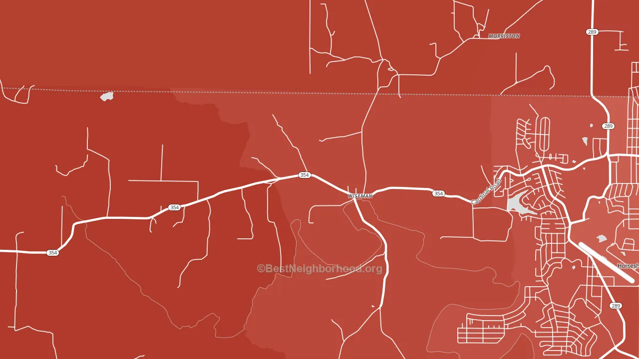 Wiseman, AR block-group political-lean map