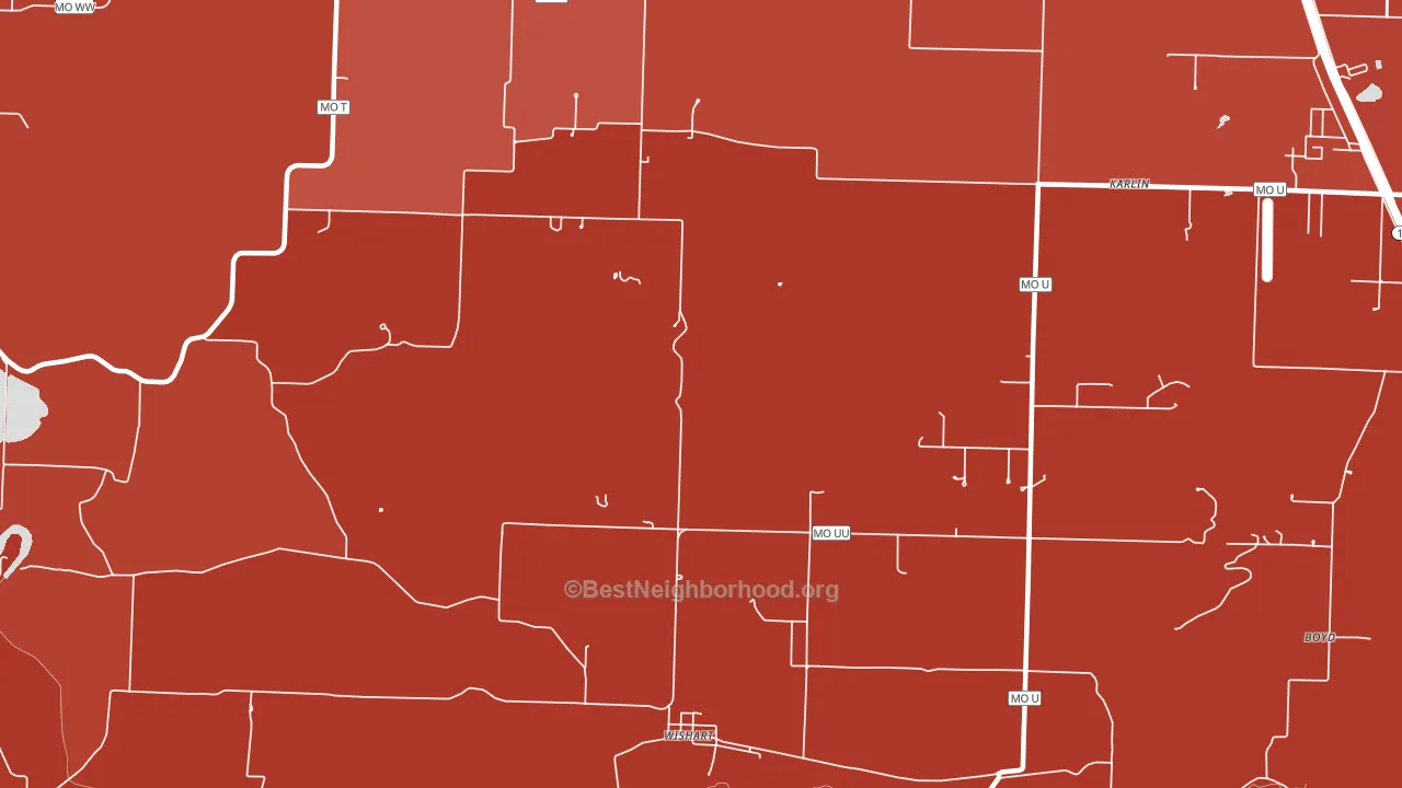 Wishart, MO block-group political-lean map