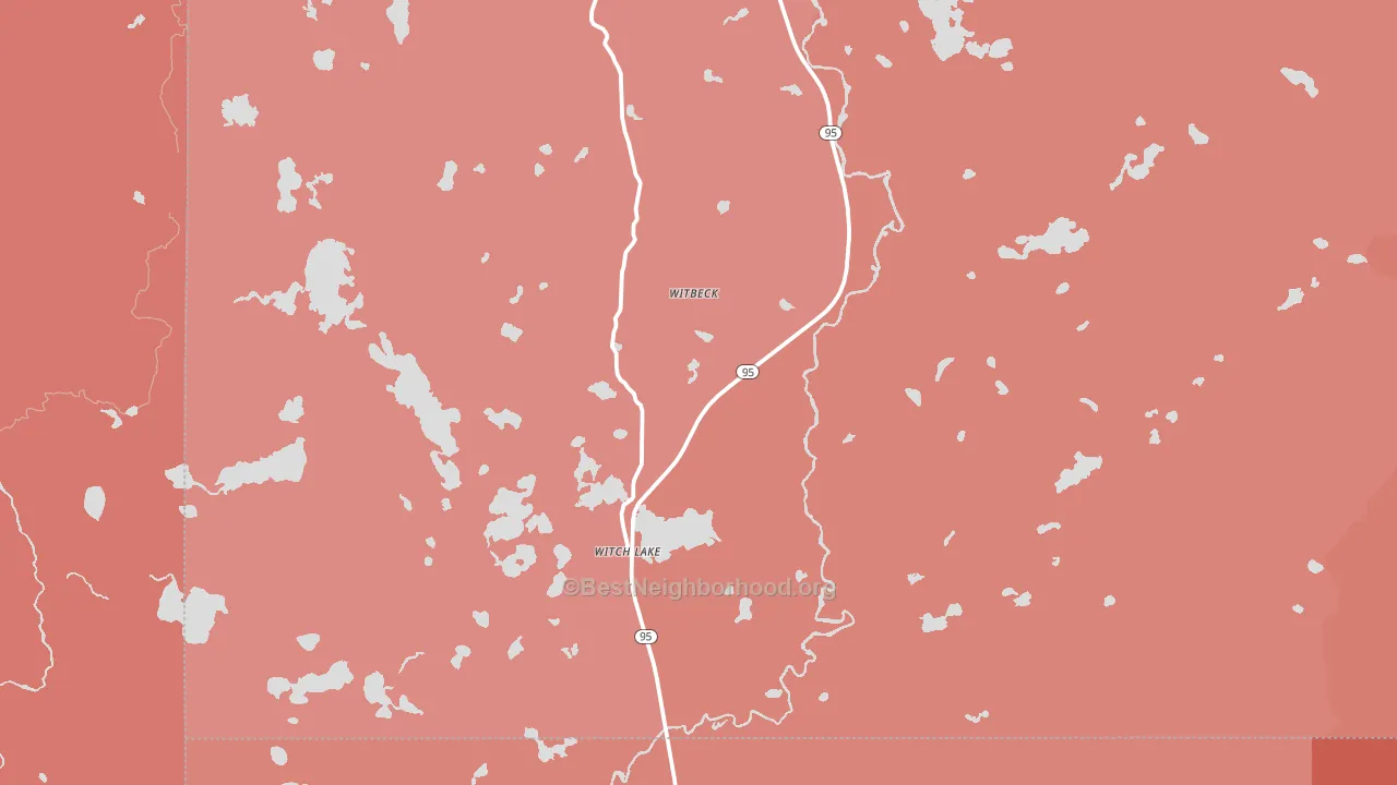Witch Lake, MI block-group political-lean map