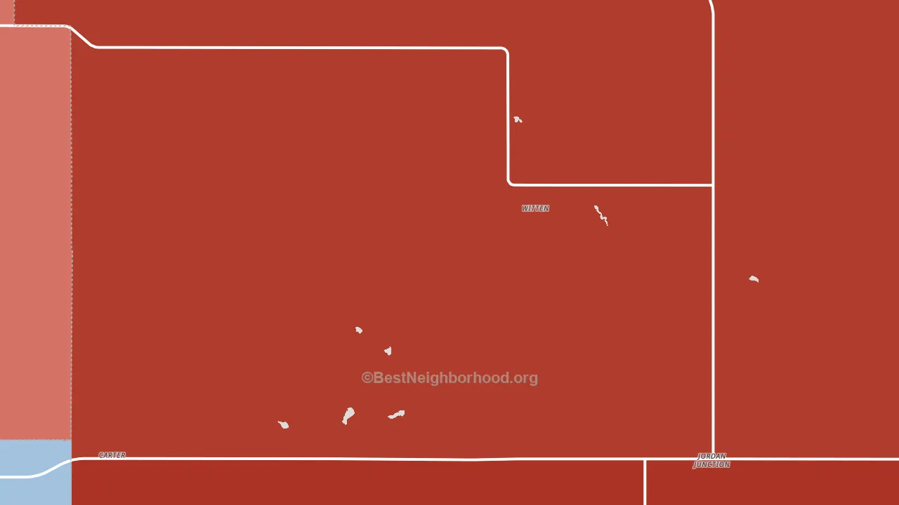 Witten, SD block-group political-lean map