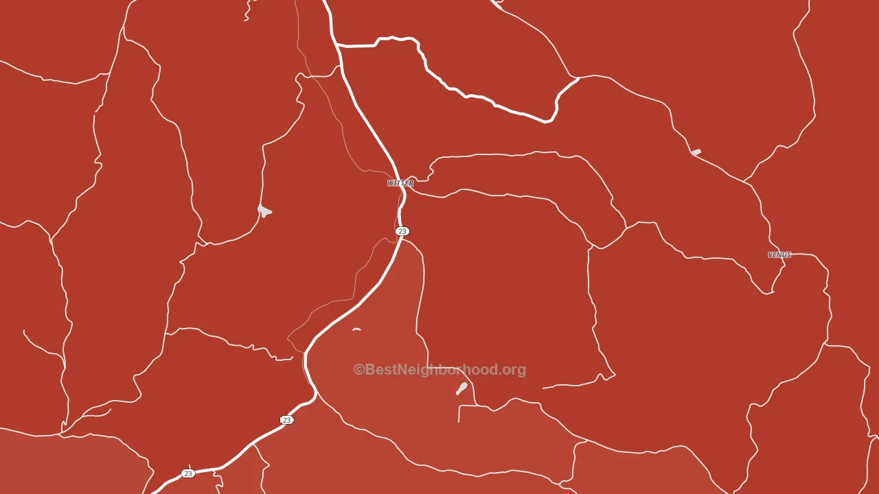Witter, AR block-group political-lean map