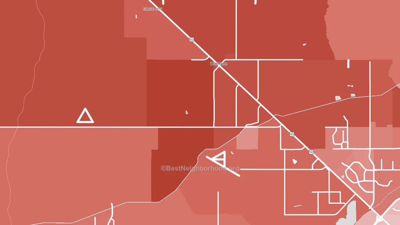 Wittmann, AZ block-group political-lean map