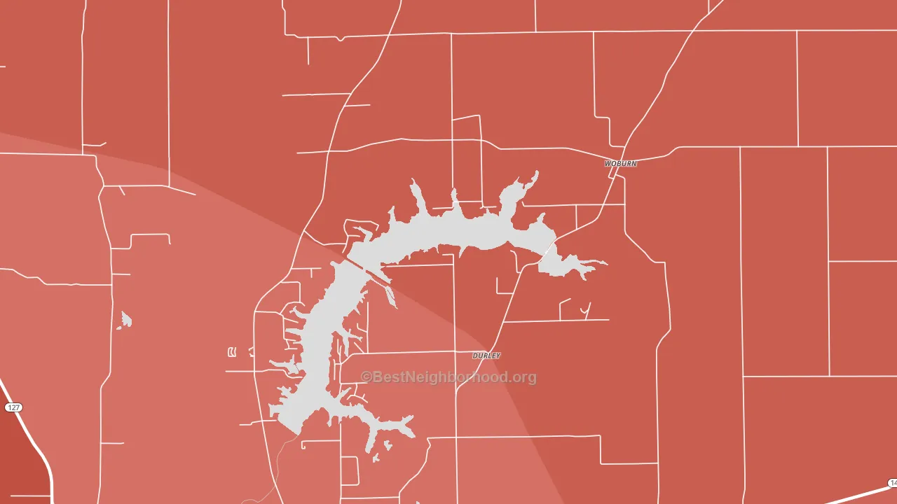 Woburn, IL block-group political-lean map