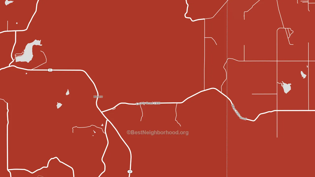Wolco, OK block-group political-lean map