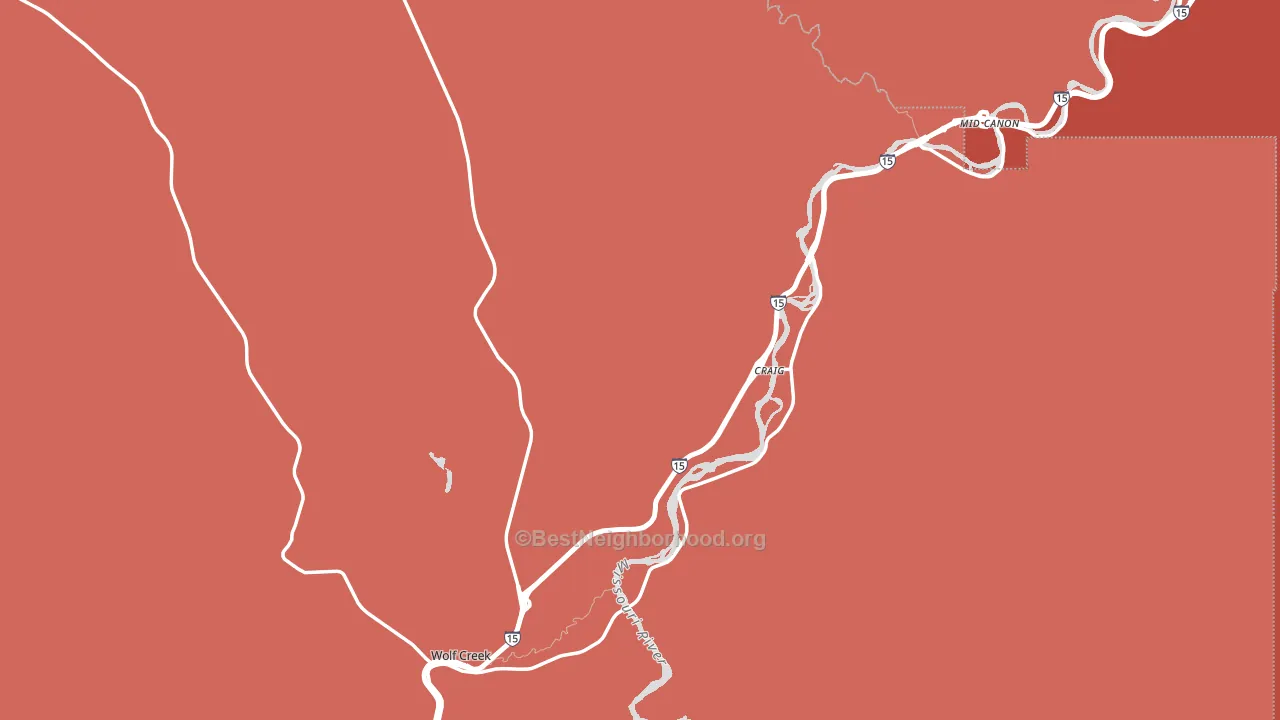 Wolf Creek, MT block-group political-lean map
