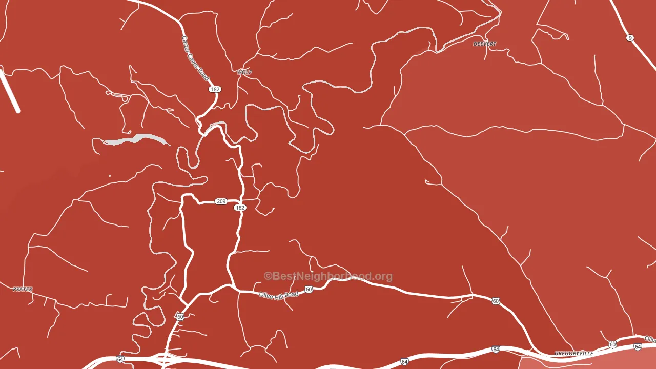 Wolf, KY block-group political-lean map