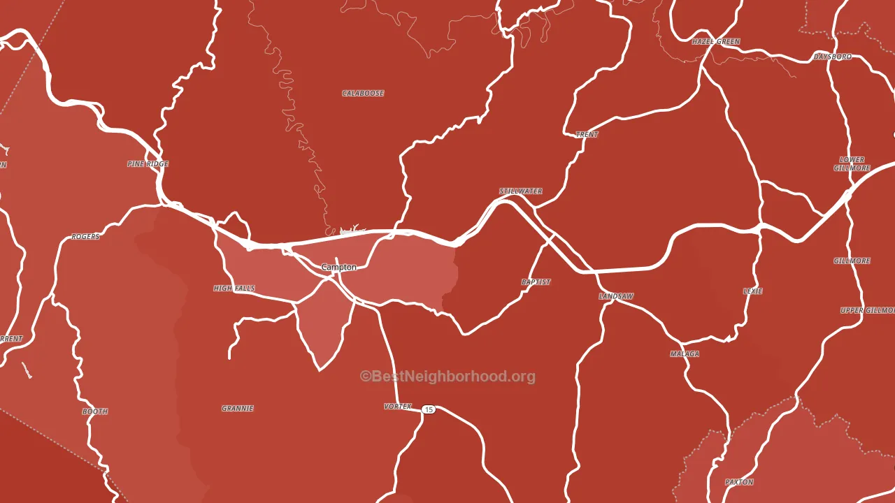 Wolfe County, KY block-group political-lean map