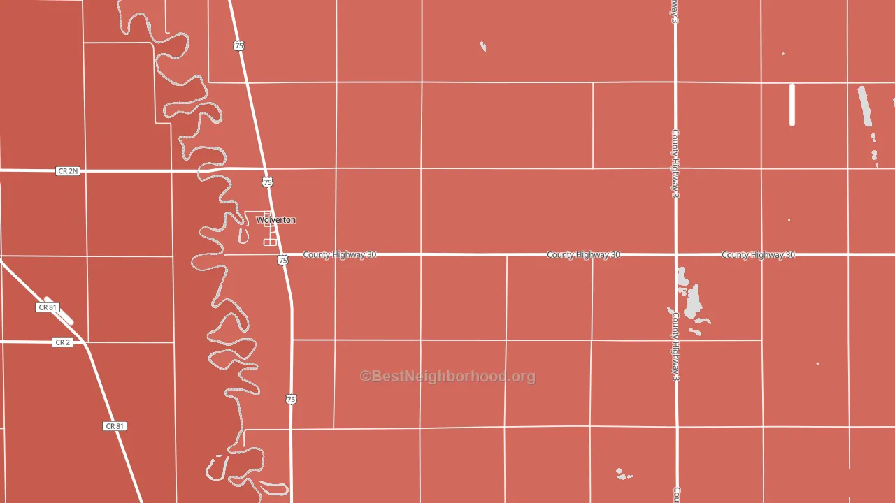 Wolverton, MN block-group political-lean map
