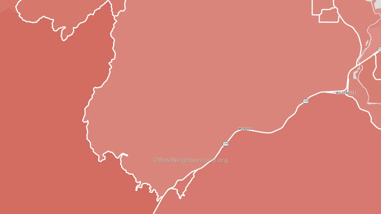 Wonder, OR block-group political-lean map
