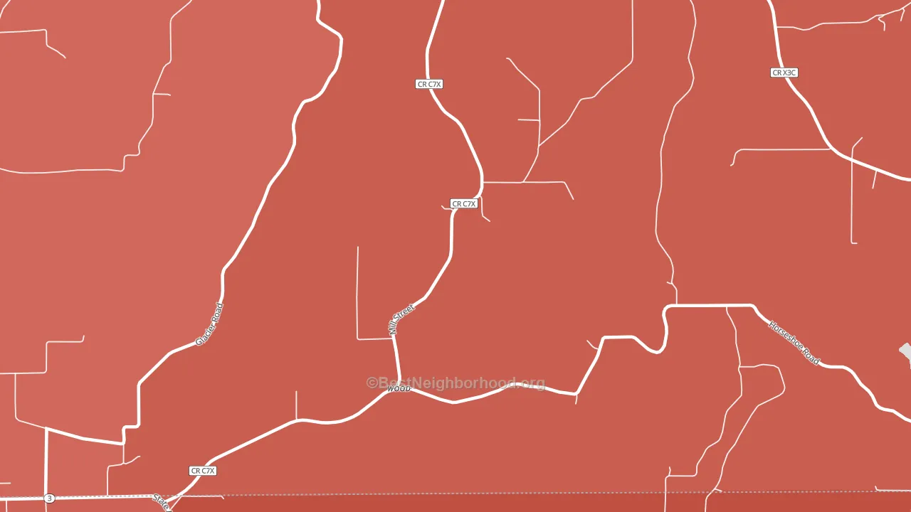 Wood, IA block-group political-lean map