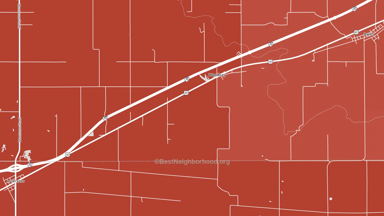 Woodbury, IL block-group political-lean map