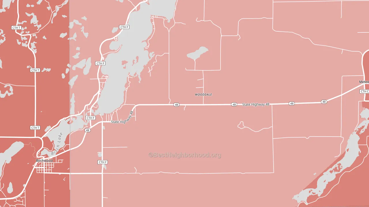 Wooddale, WI block-group political-lean map
