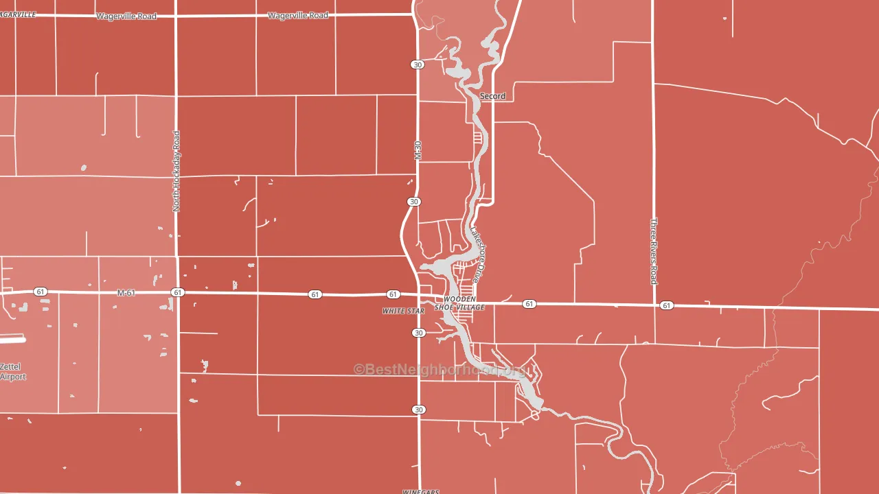 Wooden Shoe Village, MI block-group political-lean map
