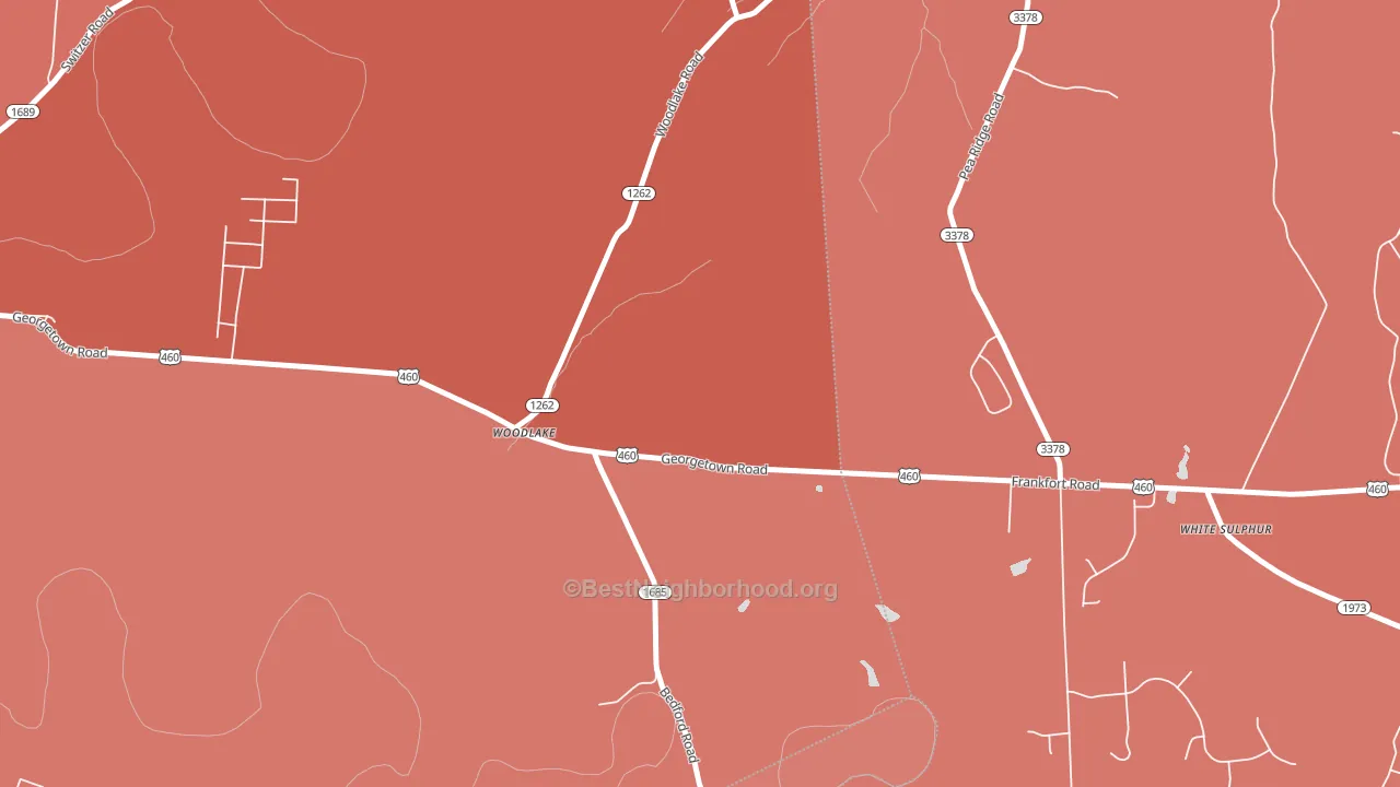 Woodlake, KY block-group political-lean map