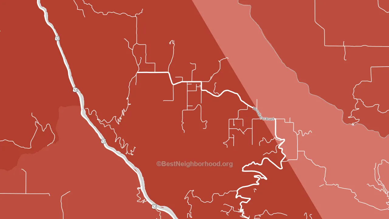 Woodland, ID block-group political-lean map