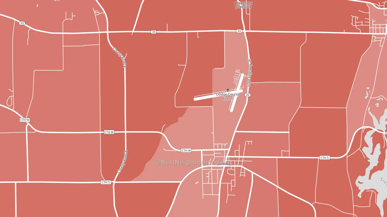 Woodland, WI block-group political-lean map