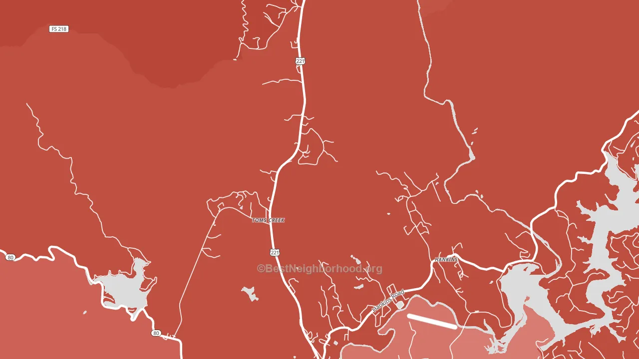 Woodlawn, NC block-group political-lean map