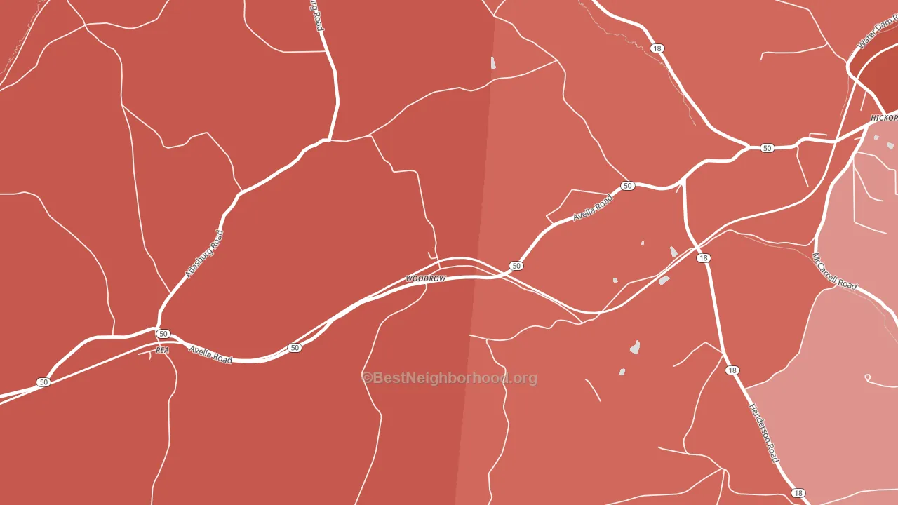 Woodrow, PA block-group political-lean map