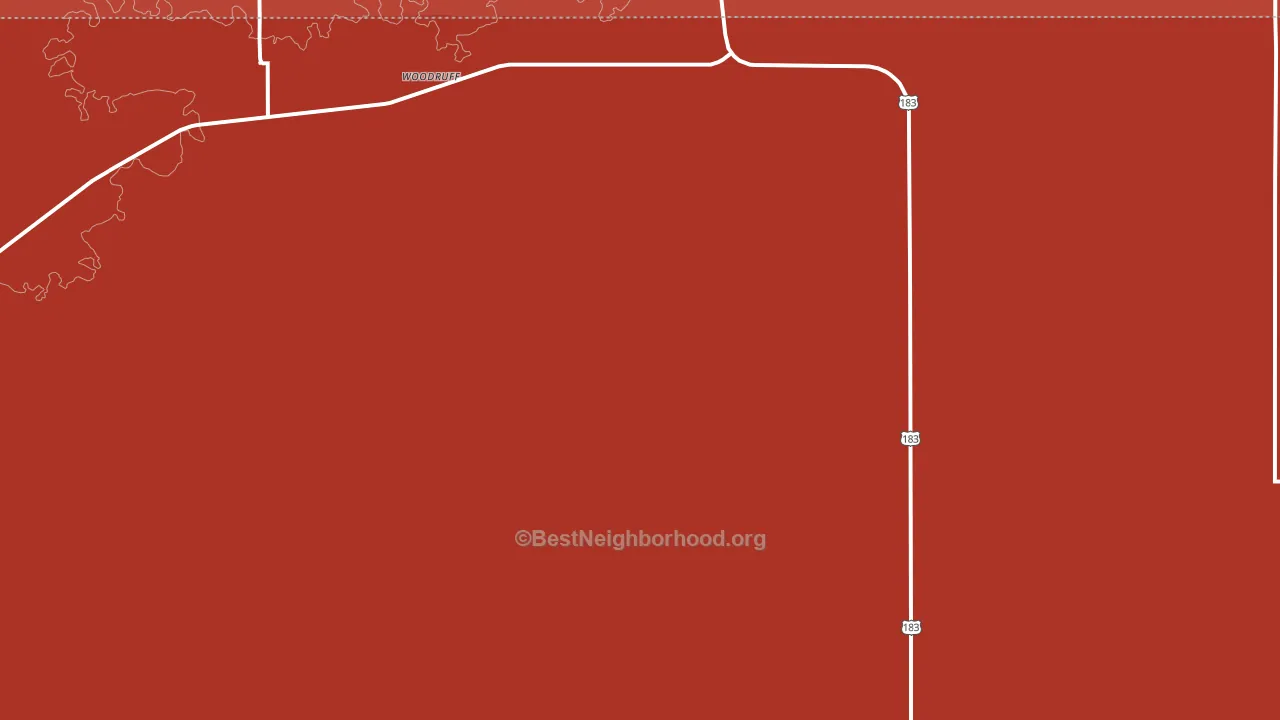 Woodruff, KS block-group political-lean map