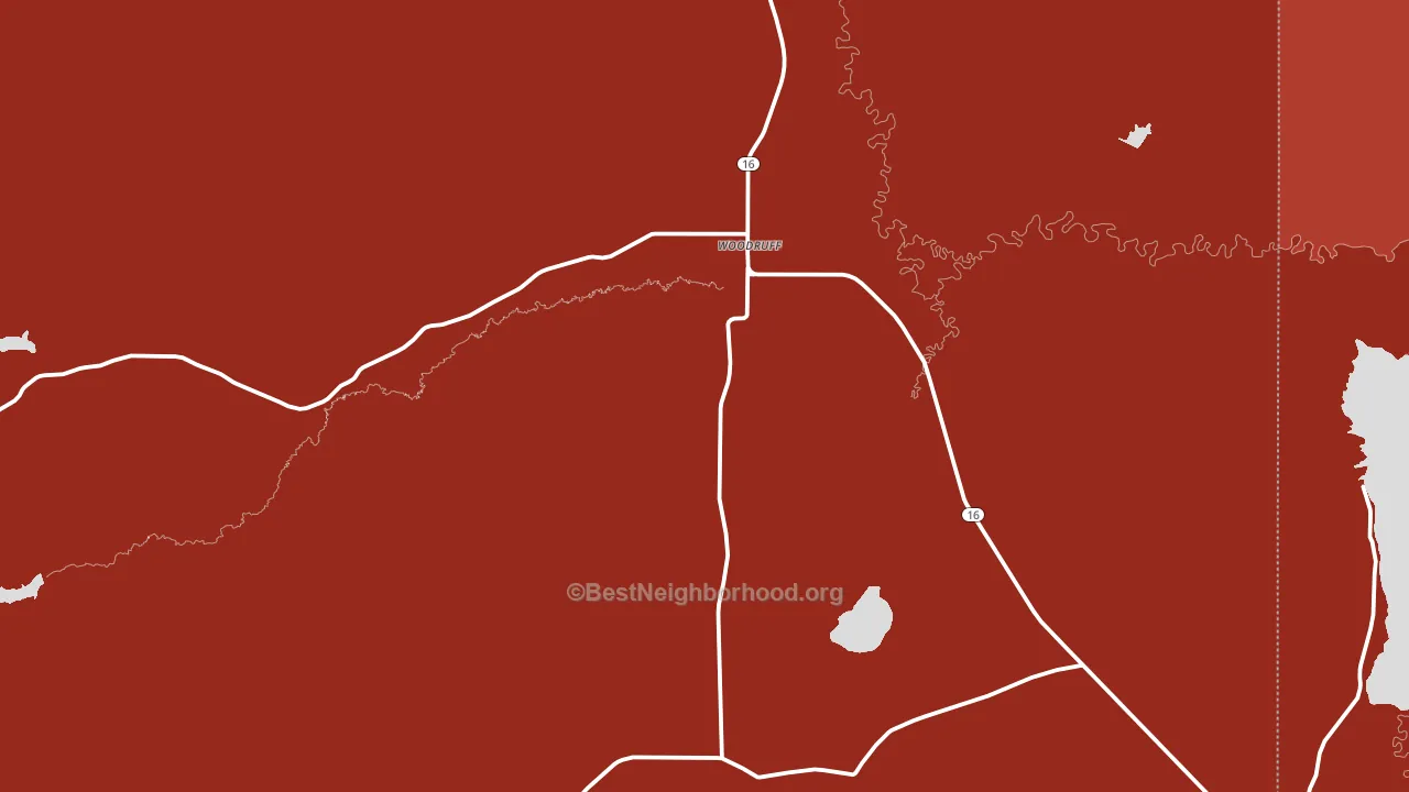 Woodruff, UT block-group political-lean map