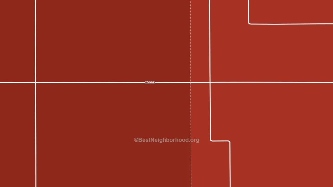 Woods, KS block-group political-lean map