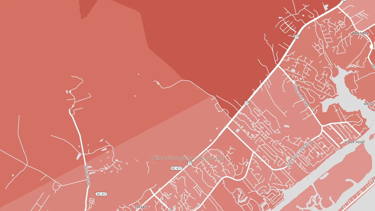 Woodside, NC block-group political-lean map