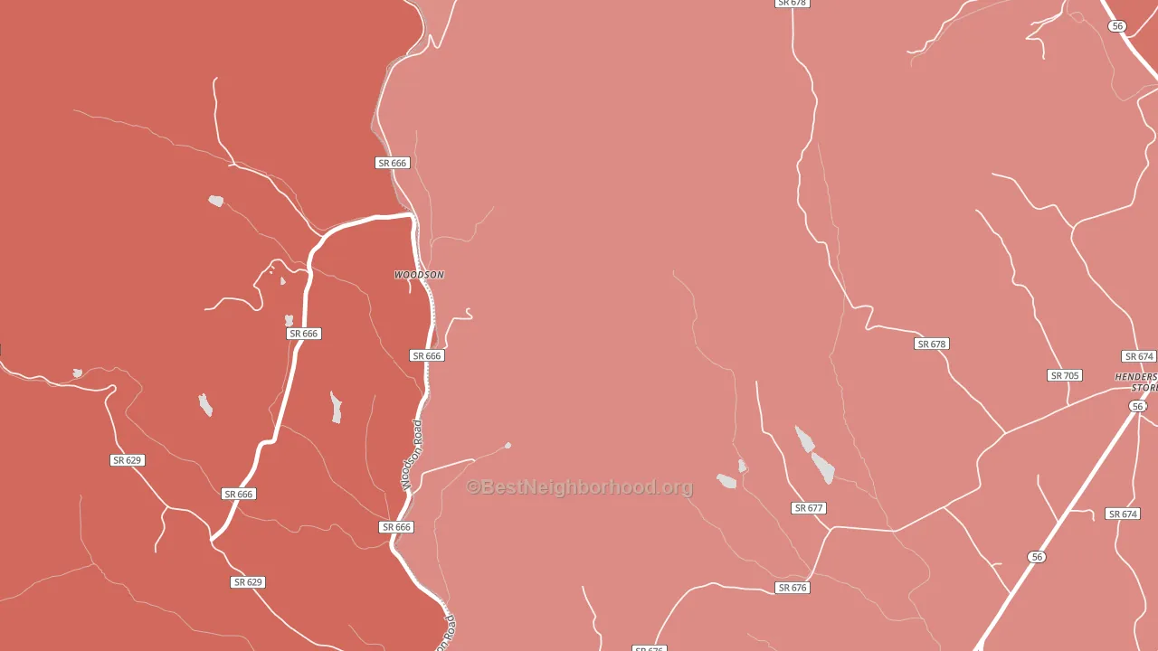 Woodson, VA block-group political-lean map