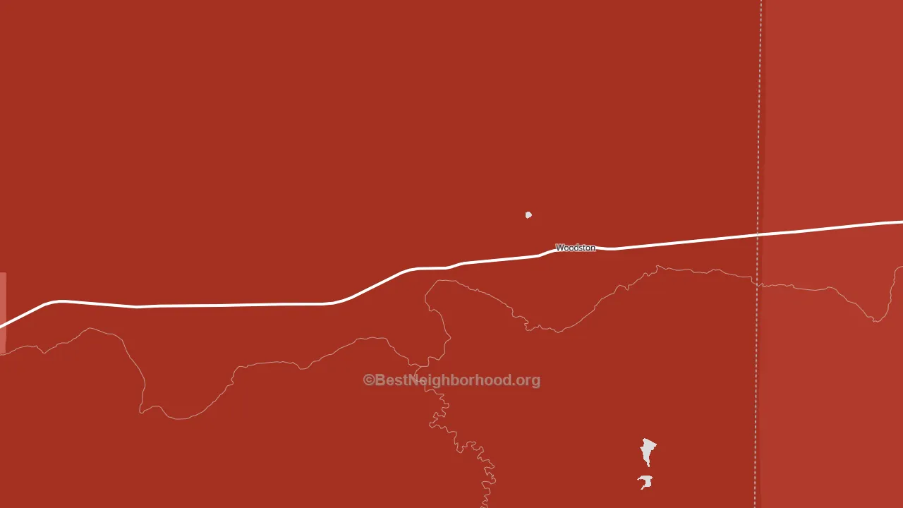 Woodston, KS block-group political-lean map