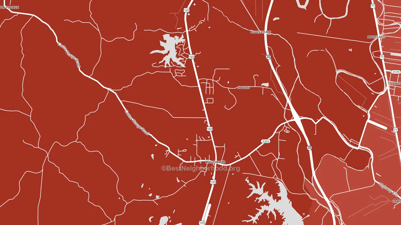 Woodworth, LA block-group political-lean map