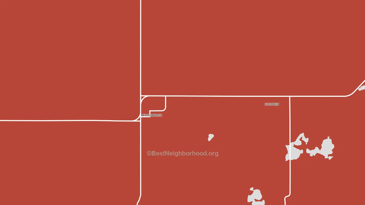 Woodworth, ND block-group political-lean map