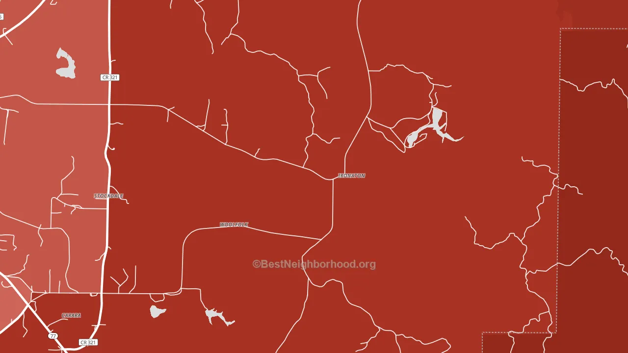 Woolfolk, AL block-group political-lean map
