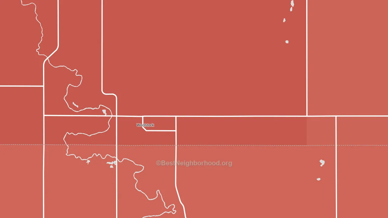 Woolstock, IA block-group political-lean map