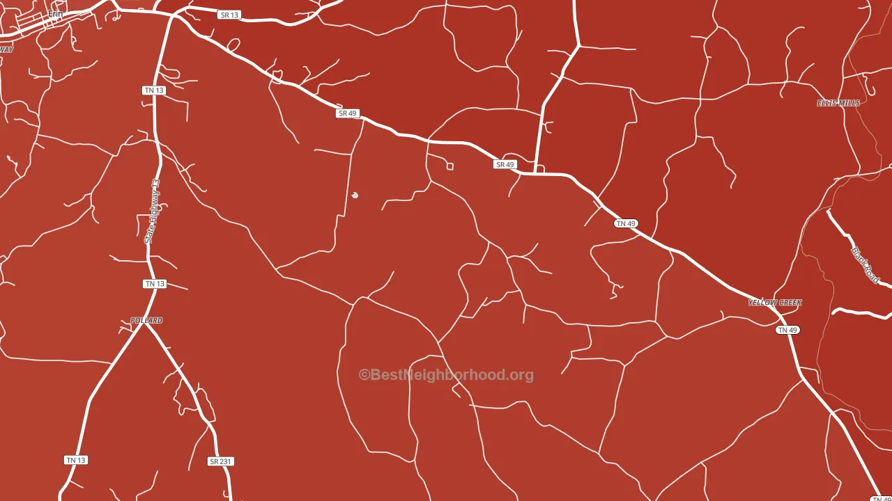 Woolworth, TN block-group political-lean map