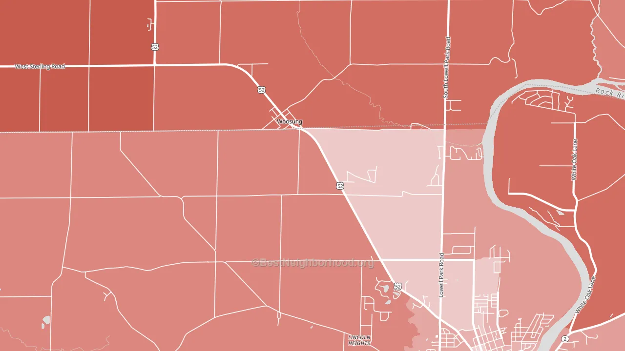 Woosung, IL block-group political-lean map